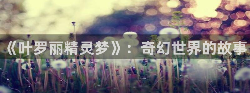 云龙风虎韩漫官网入口：《叶罗丽精灵梦》：奇幻世界的故事
